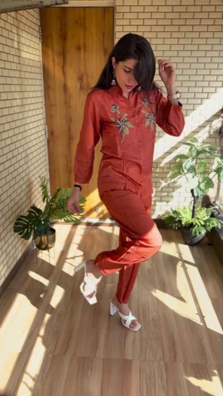 Women’s Pink Leheriya Kaftan Co-Ord Set | Stylish Ethnic Lounge Wear Set