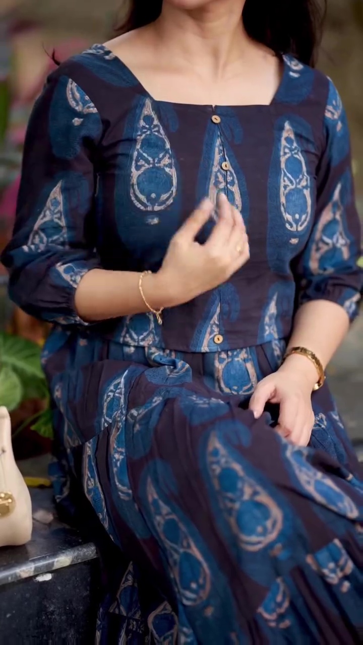 Women’s Printed Co-Ord Dress Set | Stylish Ethnic Fusion Top & Flowy Skirt Outfit for Women