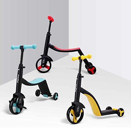 🛴 3-in-1 Kids Convertible Scooter with Seat | Adjustable Ride-On, Balance Scooter & Kick Scooter | Foldable Height Adjustable Scooter | Multiple Colors
