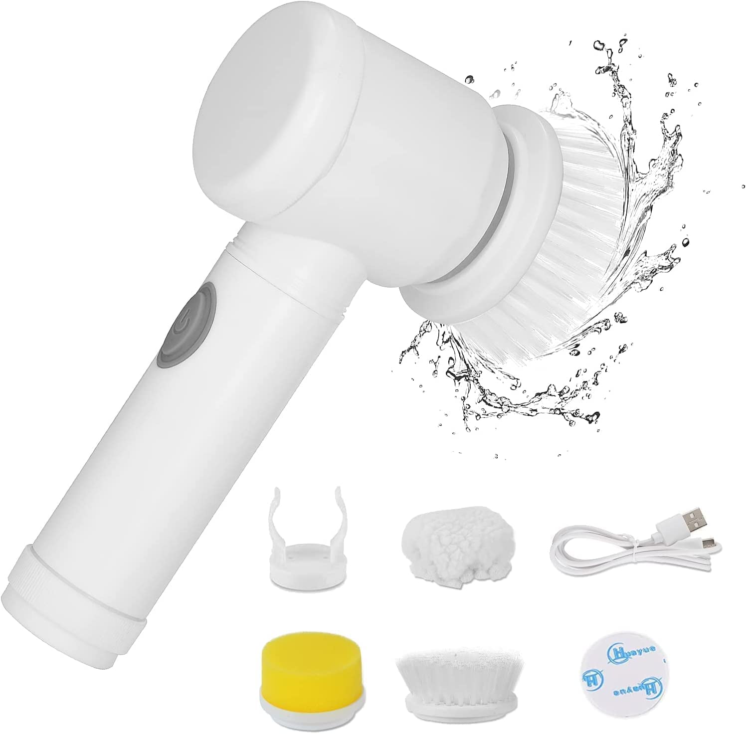 Electric Spin Scrubber Brush | USB Rechargeable Cordless Cleaning Brush | 360° Power Scrubber for Kitchen, Bathroom, Tiles & Glass | Multipurpose Cleaning Tool