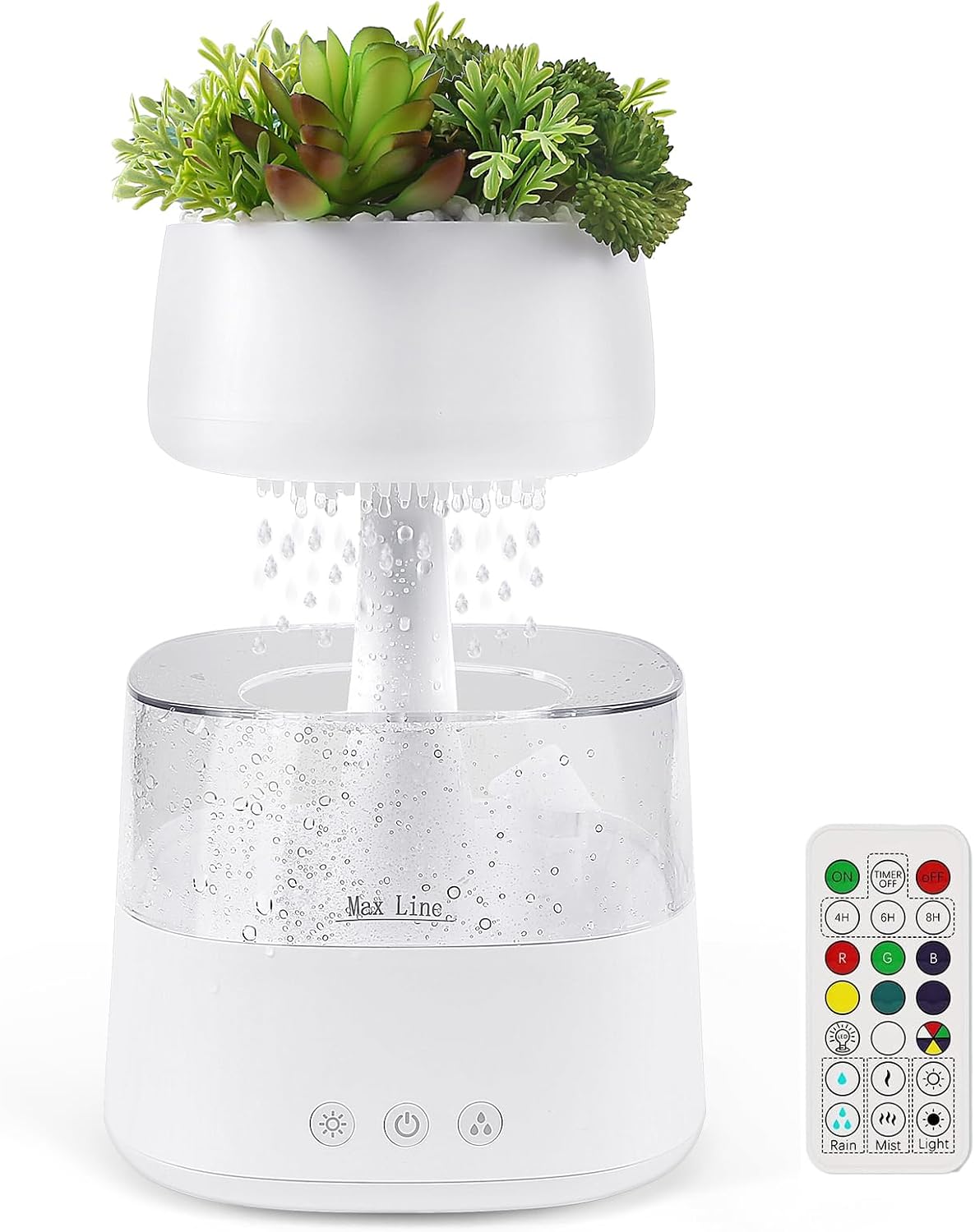 Rain Cloud Humidifier with Remote & 7 Color LED Night Light | USB